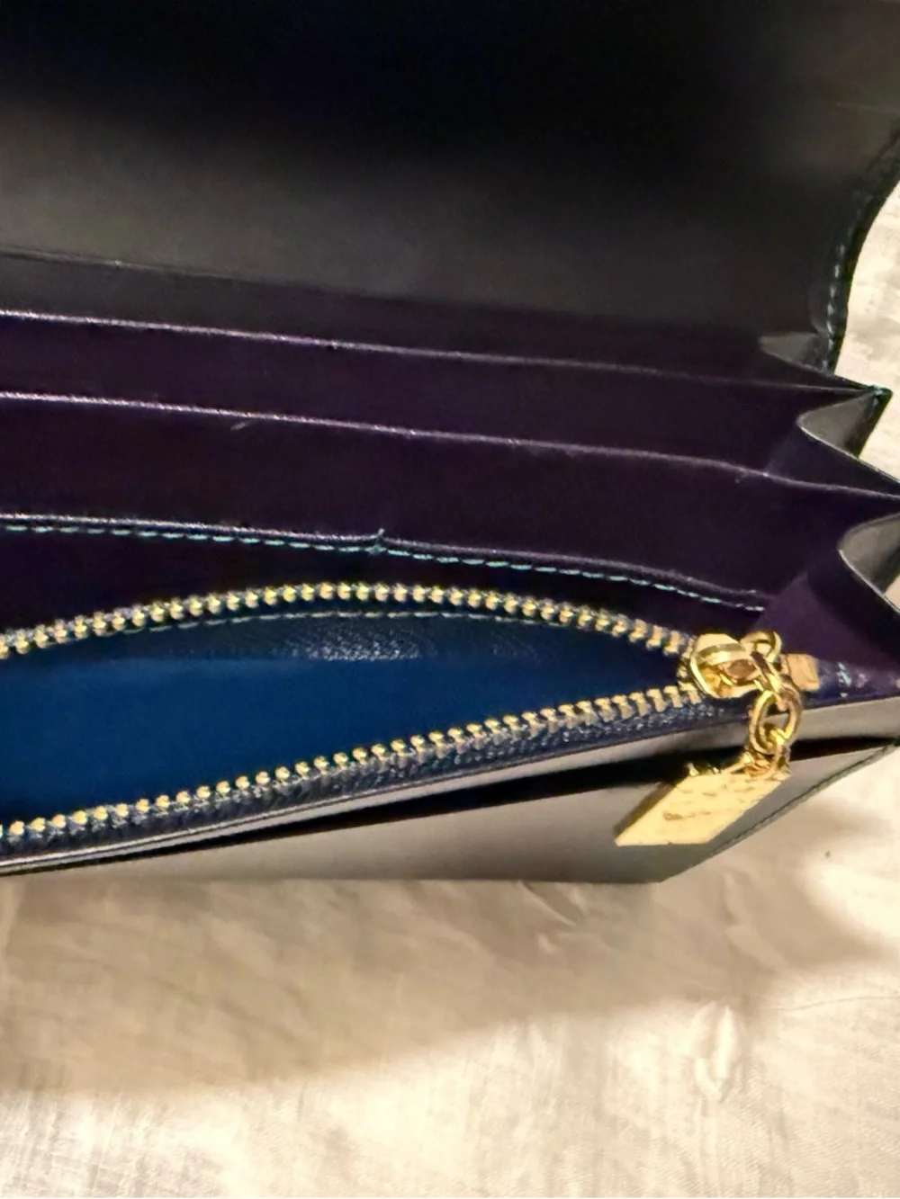 Yves Saint Laurent Geometric Clutch in Bright Blues and Lime - Picture 11 of 13